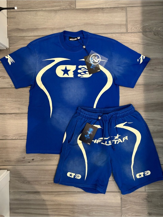 Hellstar Other - HELLSTAR Blue Tee & Shorts Set